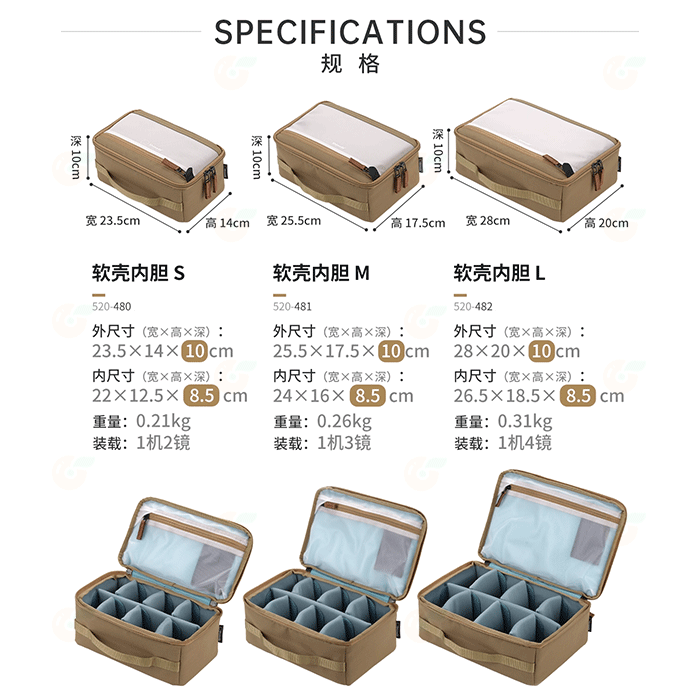 Shimoda Core Unit Soft 520-480 520-481 520-482 軟核心內袋 收納袋 內膽-細節圖5