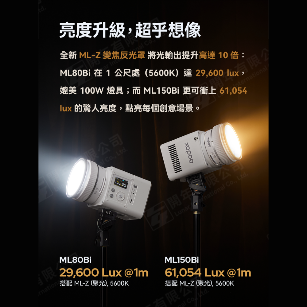 🧡 神牛 Godox ML80Bi 雙色溫 LED燈 變焦調光 分離式設計 神牛卡口 公司貨 補光燈 攝影燈 持續燈-細節圖3