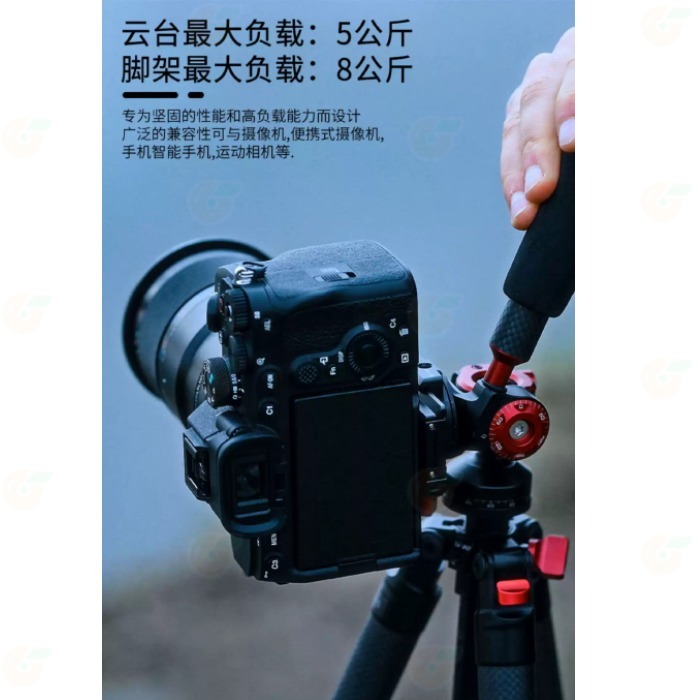 Freewell T1 碳纖維旅行三腳架 公司貨 FW-T1 可拆中軸 可裝定位器 承重 5KG 適用 手機 相機 攝影-細節圖4