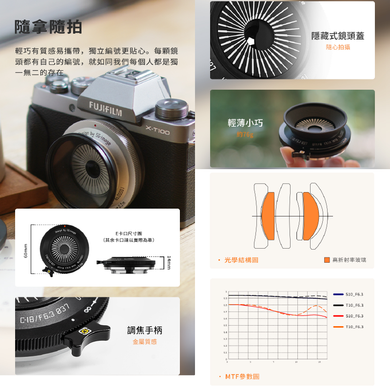 深光 SG-image MF 18mm F6.3 超薄柔焦餅乾鏡 定焦鏡頭 手動 APS-C SONY 富士 NIKON-細節圖6