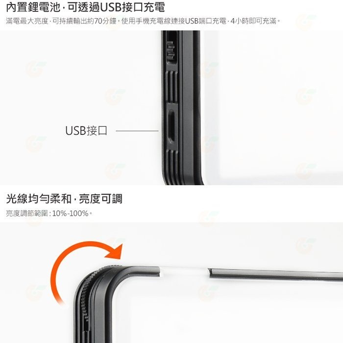 附柔光罩+手機夾 GODOX LEDM150 手機LED補光燈 公司貨 直播 網紅 柔光燈 外拍燈 攝影燈 持續燈-細節圖2