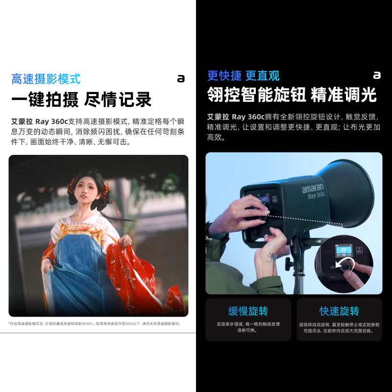 愛圖仕 Aputure amaran RAY 360C 全彩專業補光燈 LED 保榮卡口 公司貨 RGB 持續燈 攝影燈-細節圖6