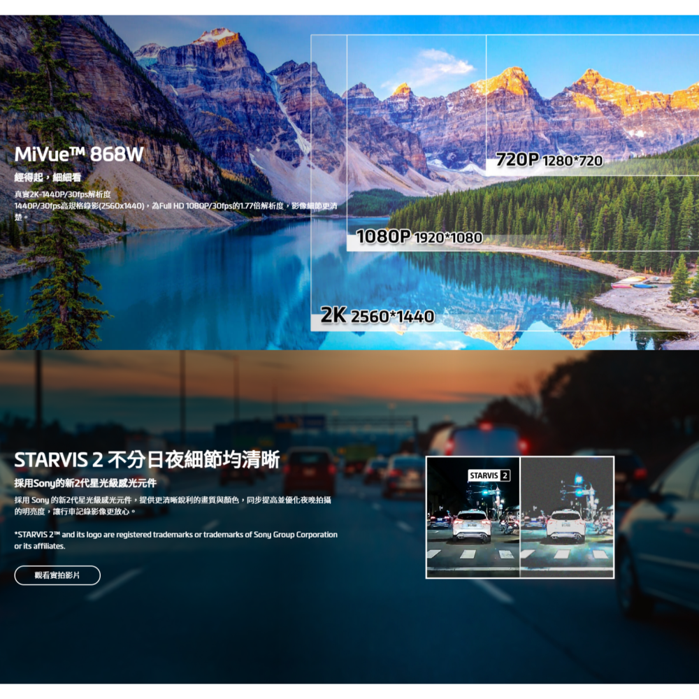 送記憶卡 Mio MiVue™ 868W GPS WIFI 行車記錄器 2K 智慧亮暗平衡 新2代星光級感光-細節圖2