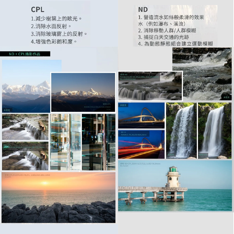 H&Y HD Nova系列 ND3-32 ＋ CPL 磁吸 可調式減光鏡 偏光鏡 ND鏡 67 72 77 82mm-細節圖9