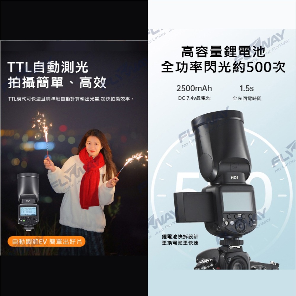 金貝 JINBEI HD-1 機頂閃光燈 TTL 複合式 公司貨 機頂閃 HD1 富士 Canon Nikon SONY-細節圖4