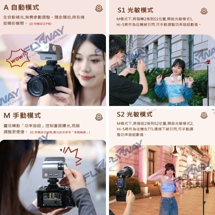 JINBEI Hi-5 復古 機頂閃光燈 單點觸發 通用熱靴 適用 微單 Sony Canon Nikon 富士 GR-細節圖5