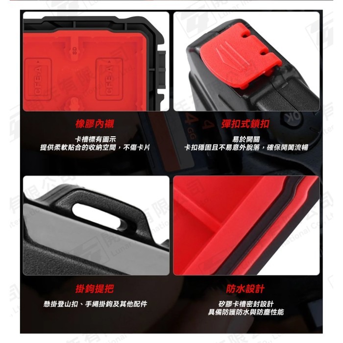 朗詩歌 LensGo KH6C 相機 記憶卡 收納盒 收納箱 防水 防震 外出 輕便 攜帶-細節圖3