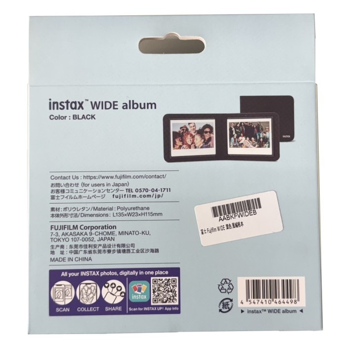 富士 FUJIFILM instax WIDE 寬幅 拍立得 底片 相本 相簿 相冊 黑色 可放20張底片-細節圖3