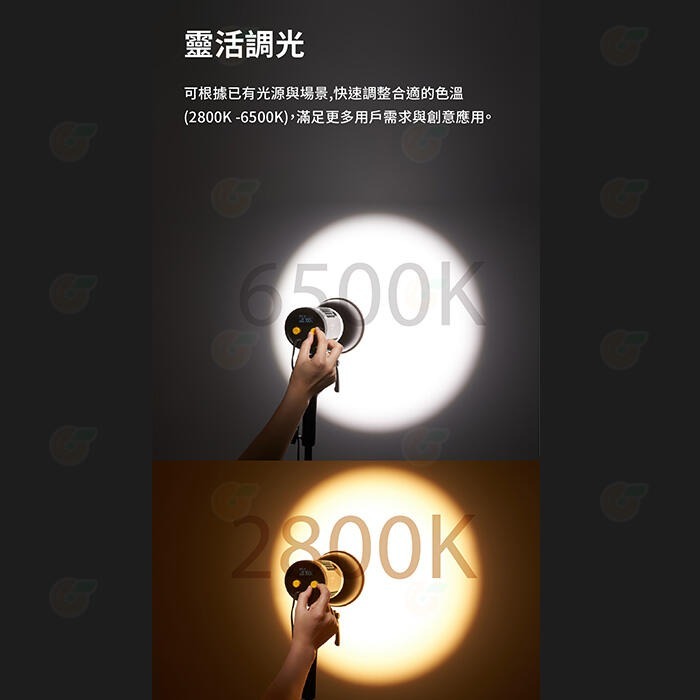 特價 神牛 Godox ML60Bi 雙色溫LED攝影燈 公司貨 60W 雙色溫 靜音 便攜 棚燈 補光燈 持續燈-細節圖5