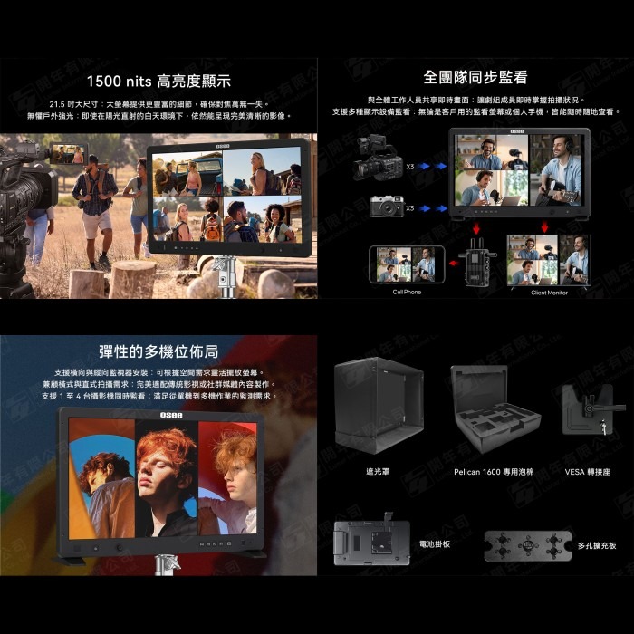OSEE Mega 22S4 1500nits 高亮度 HDR 攝影 監看 螢幕 公司貨 SDI HDMI 外接 監視器-細節圖6