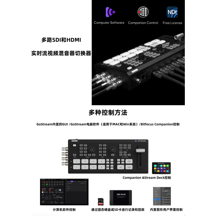 OSEE GoStream Duet Kit SDI HDMI 一體化 多機位 直播 切換 導播機 套組 公司貨 導播台-細節圖4