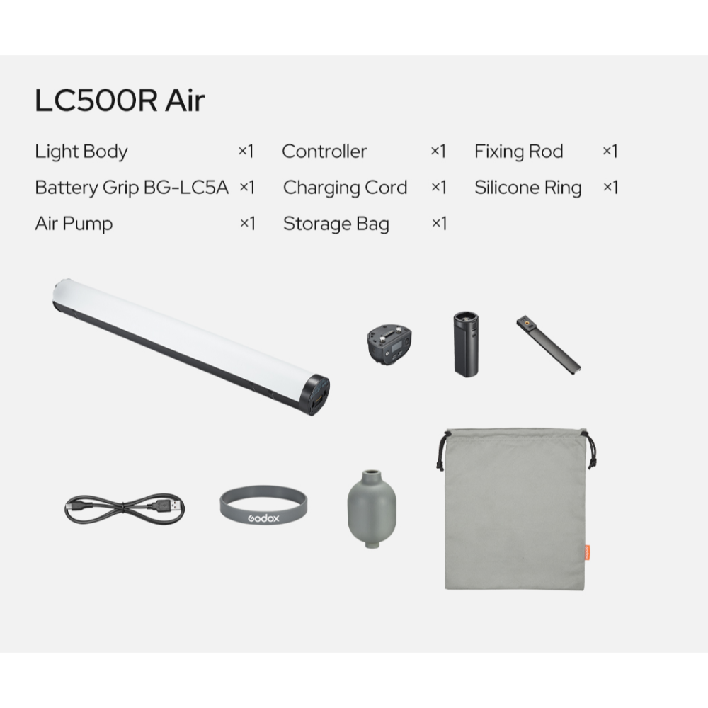 神牛 Godox LC500R Air LED氣柱燈棒 光棒 RGB 全彩 公司貨 磁吸 1/4 持續燈 補光燈 直播燈-細節圖10