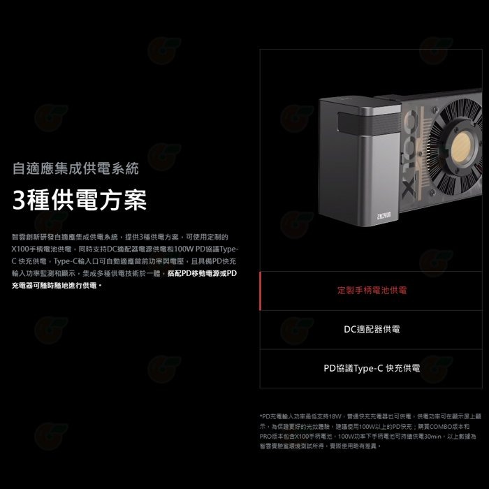 特價 智雲 功率王 ZHIYUN COB MOLUS X100 Pro 100W 手持口袋燈 專業版 補光燈 直播攝影燈-細節圖7
