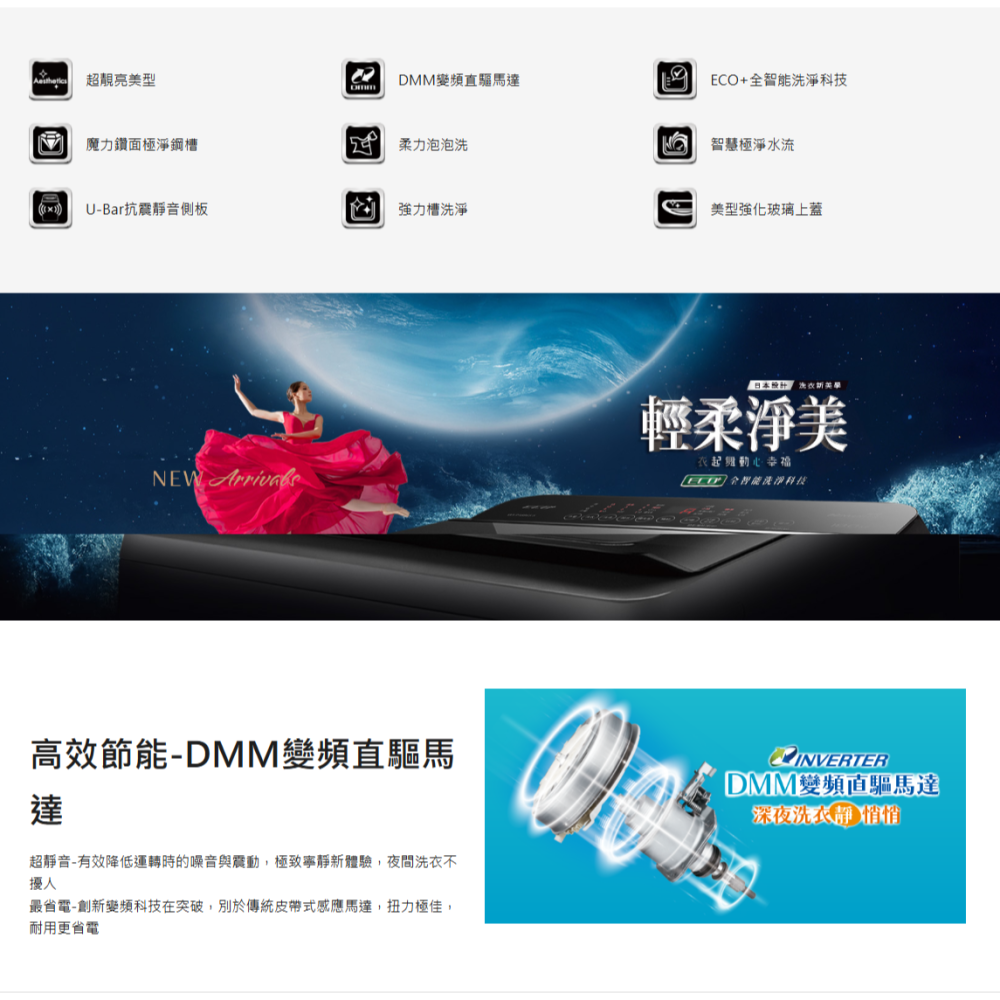 含拆箱定位+舊機回收 奇美家電 CHIMEI WS-P188VS-S 變頻 直立式洗衣機 單槽 18KG 洗被單-細節圖2
