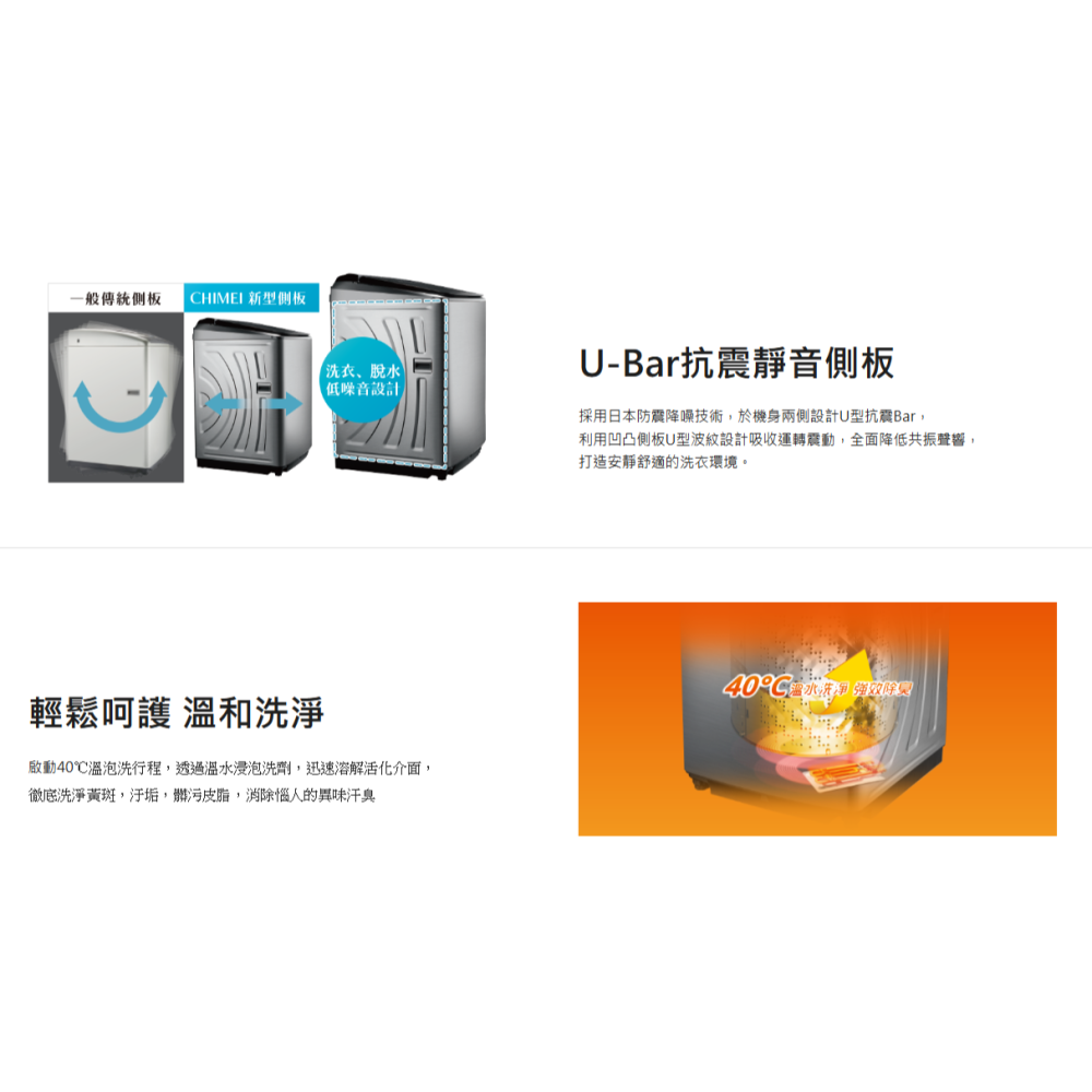 含拆箱定位+舊機回收 奇美家電 CHIMEI WS-P20LVS 變頻 直立式洗衣機 單槽 20KG 洗被單-細節圖5
