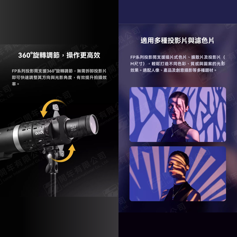 Godox FP-M Kit 方形卡口 閃光燈投影器 19度 36度 50度 聚光筒 適用 AD200PRO V480-細節圖4