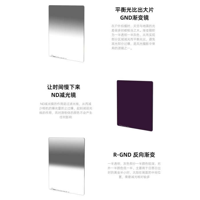 Kase K150 金鋼狼 方鏡 S-GND 0.9 1.2 1.5 方形 漸變鏡 通用方片 濾鏡 150*170mm-細節圖3