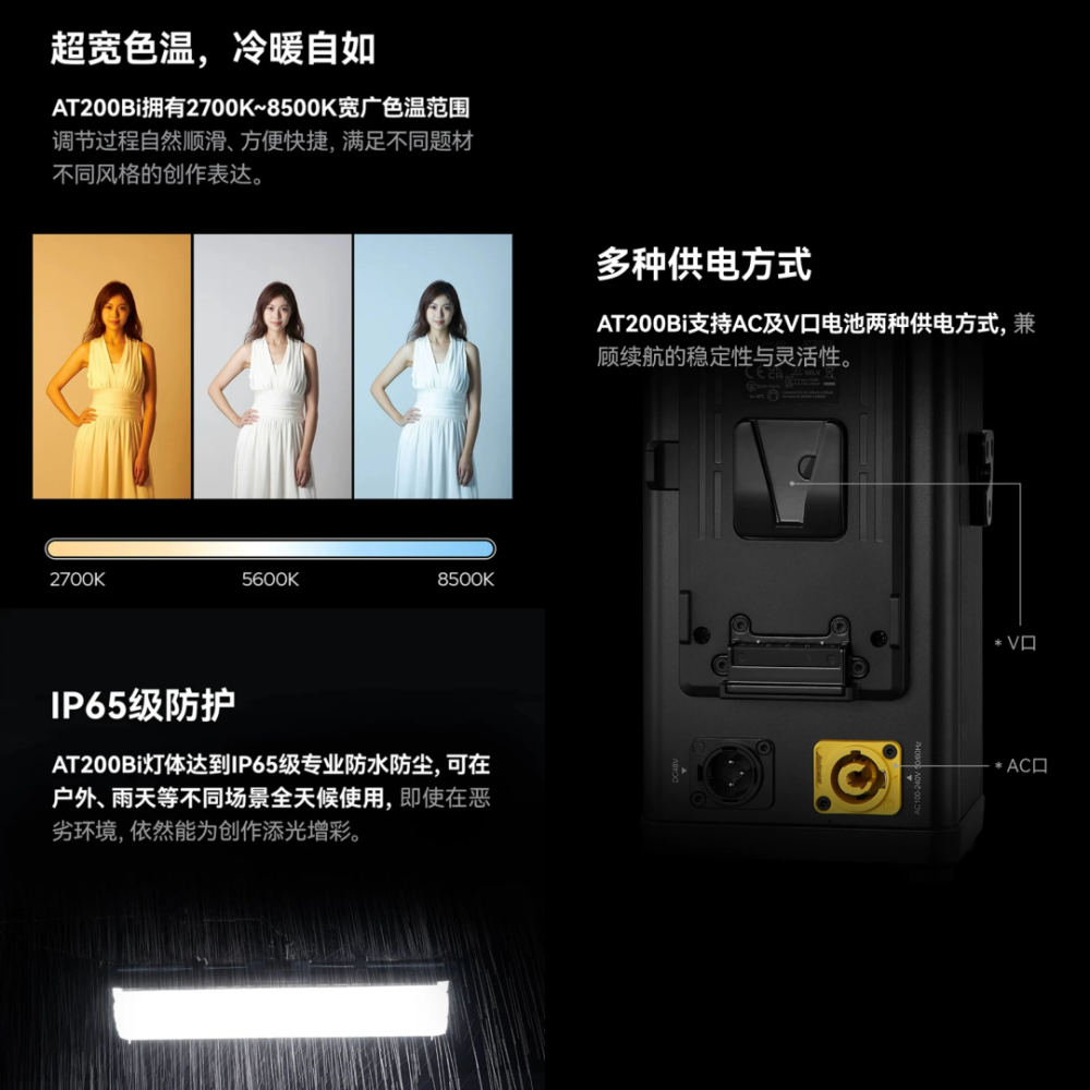 神牛 Godox AT200Bi 充氣式摺疊面板LED燈 公司貨 雙色溫 防水 氣柱燈 補光燈 持續燈 充氣棒燈-細節圖6