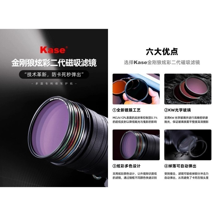 Kase KW Revolution Plus Black Mist 1/8 磁吸黑柔焦濾鏡 49mm-95mm-細節圖2