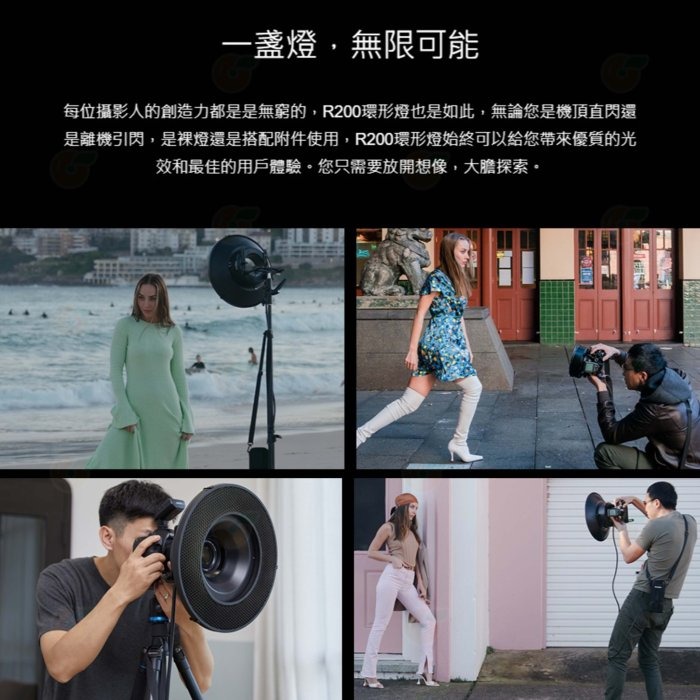 神牛 Godox AD200-R200 環形閃光燈頭 R200 公司貨 適用 AD200pro 微距 牙科 珠寶 人像-細節圖5