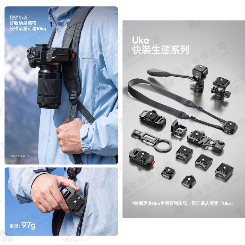 🌻優籃子 Ulanzi C121 UKA13 Uka 背包快掛II 公司貨 承重10kg 相機快拆夾  快拆掛板-細節圖6