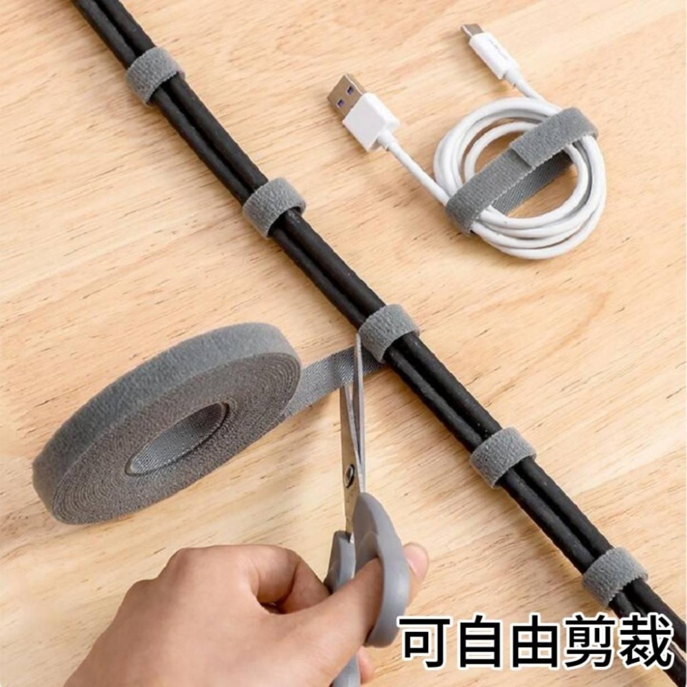 魔鬼氈理線帶(5米)魔鬼氈 束線帶 束帶魔術貼 理線帶 整線帶 電線收納 可自由剪裁 數據線 收納 電線 束帶 活動束帶-細節圖2