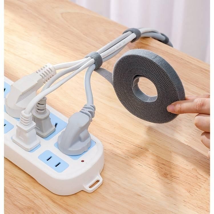 魔鬼氈理線帶(5米)魔鬼氈 束線帶 束帶魔術貼 理線帶 整線帶 電線收納 可自由剪裁 數據線 收納 電線 束帶 活動束帶-細節圖5