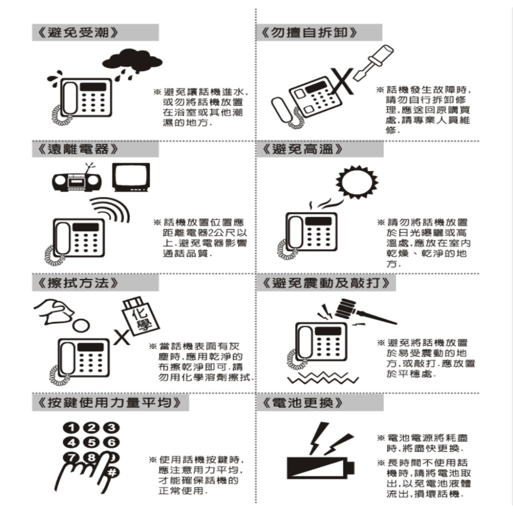 WONDER 旺德大鈴聲大聲音來電顯示有線電話  大字鍵 大螢幕 適合長輩WT-06-細節圖4