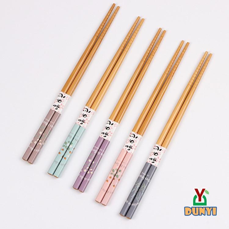 【惇毅本舖】質感馬卡龍色竹筷 日式筷子 天然竹筷 (五雙筷子組)-細節圖3