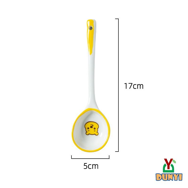 【惇毅本舖】手繪陶瓷湯匙 日式湯勺 簡約湯匙 加大勺頭 加長手柄-細節圖9