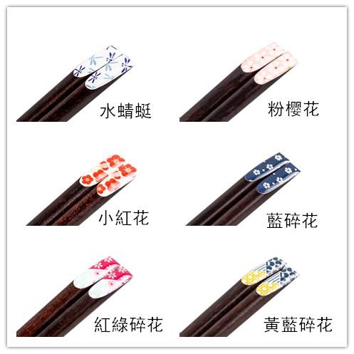 【惇毅本舖】日式尖嘴木筷 指甲彩繪實木筷 鐵木材質筷 高貴質感-細節圖2