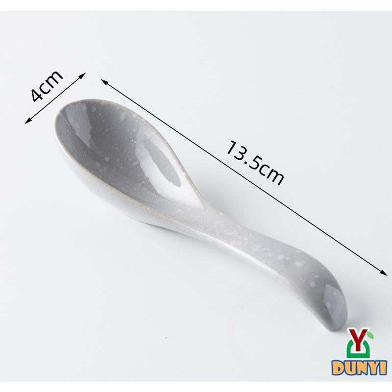 【惇毅本舖】日式陶瓷窯變湯匙 手工上釉 復古陶瓷湯匙 飯店餐廳湯勺-細節圖8