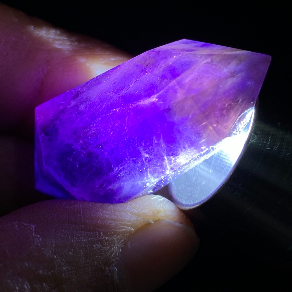 紫黃晶雙尖柱13.1g長37.8mm-細節圖5