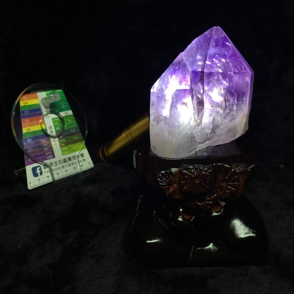 紫骨幹水晶含座高164mm-細節圖3