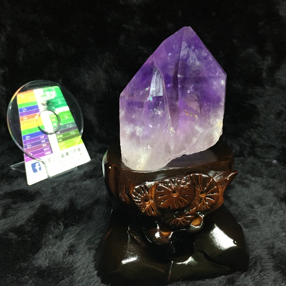 紫骨幹水晶含座高164mm-細節圖6