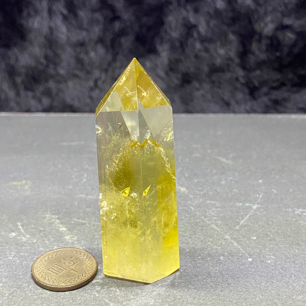 黃水晶帶藍針44.9g高67.3mm-細節圖3
