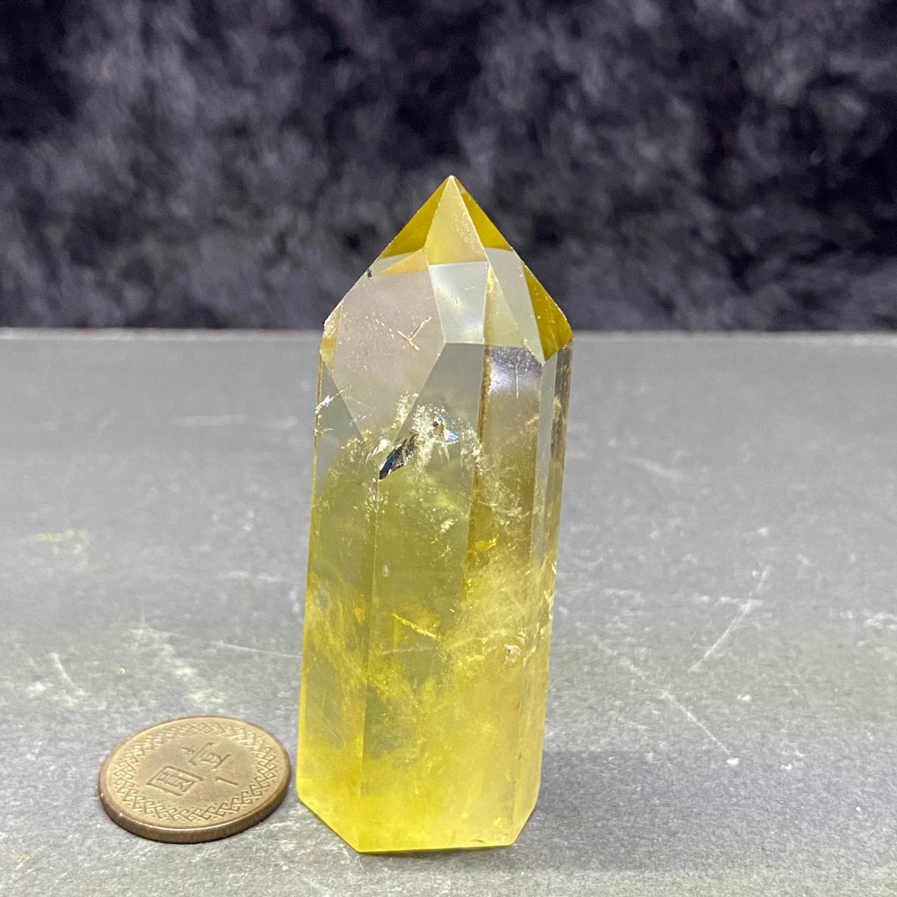 黃水晶帶藍針44.9g高67.3mm-細節圖4