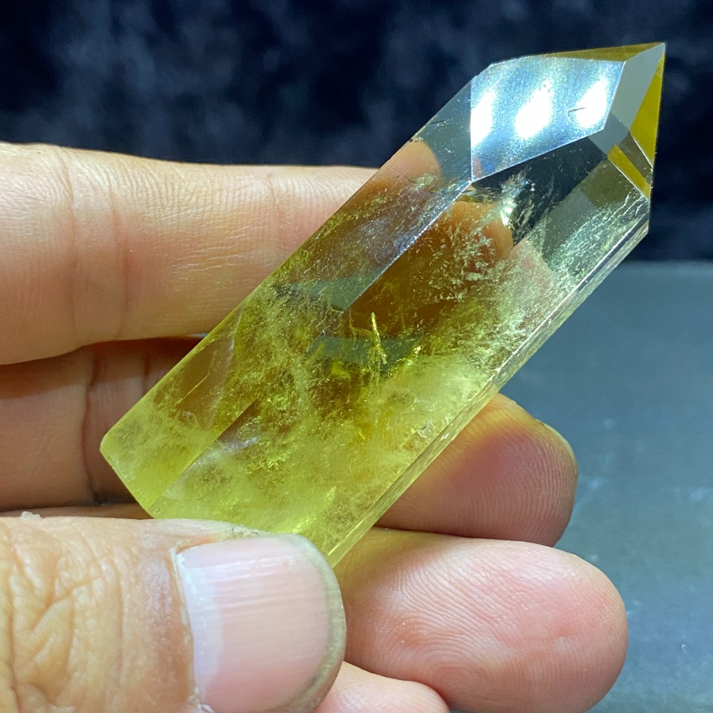 黃水晶帶藍針44.9g高67.3mm-細節圖6