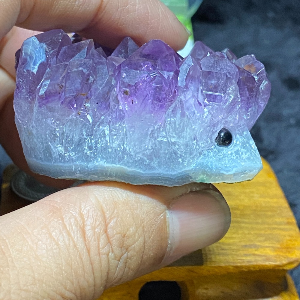 紫水晶小刺蝟107.3g-細節圖3