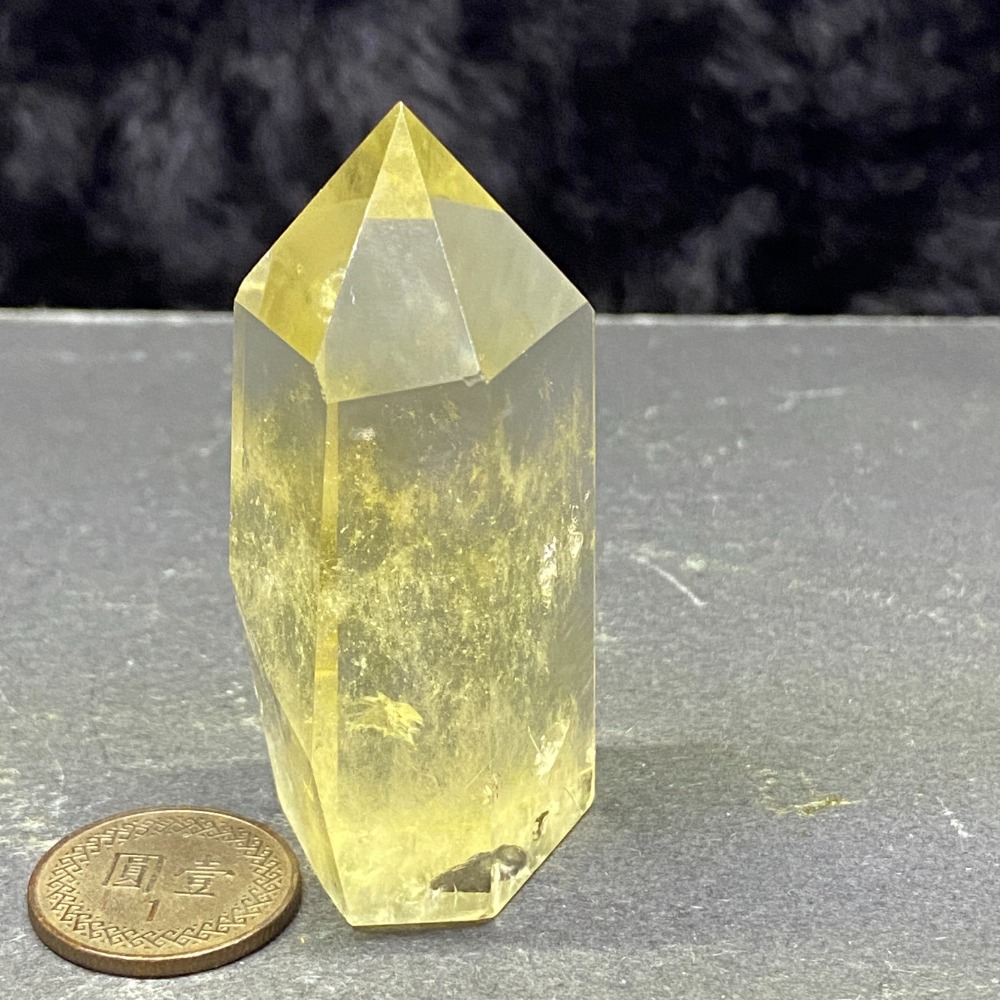 黃水晶柱帶藍針58.2g高59.1mm-細節圖5