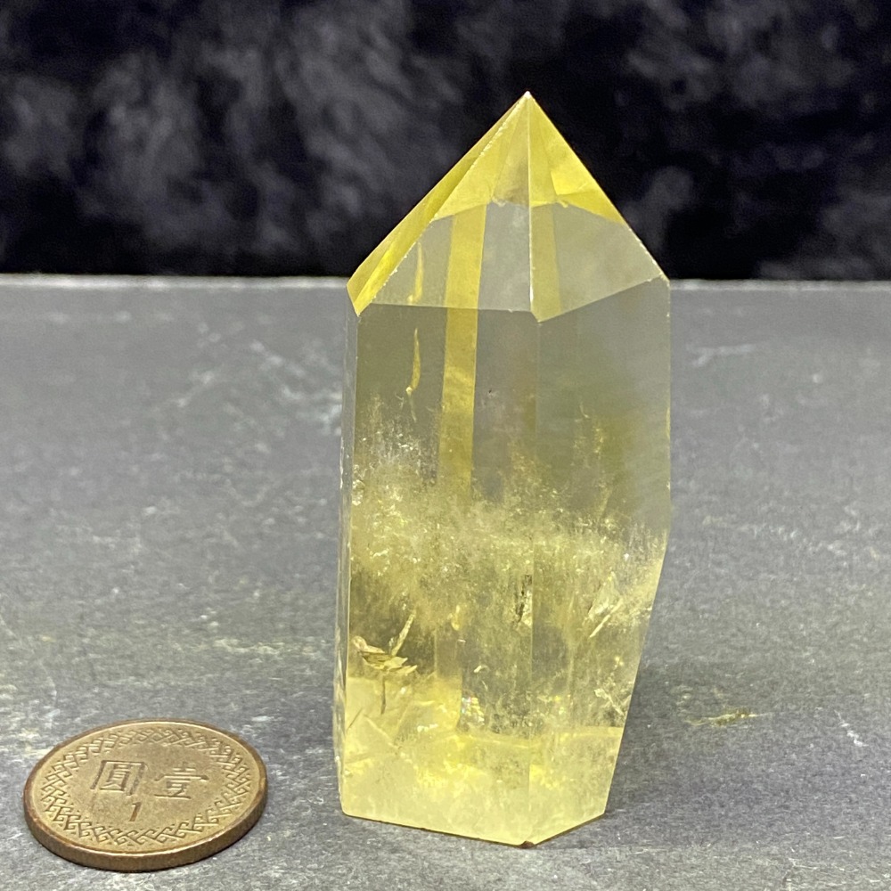 黃水晶柱帶藍針58.2g高59.1mm-細節圖6