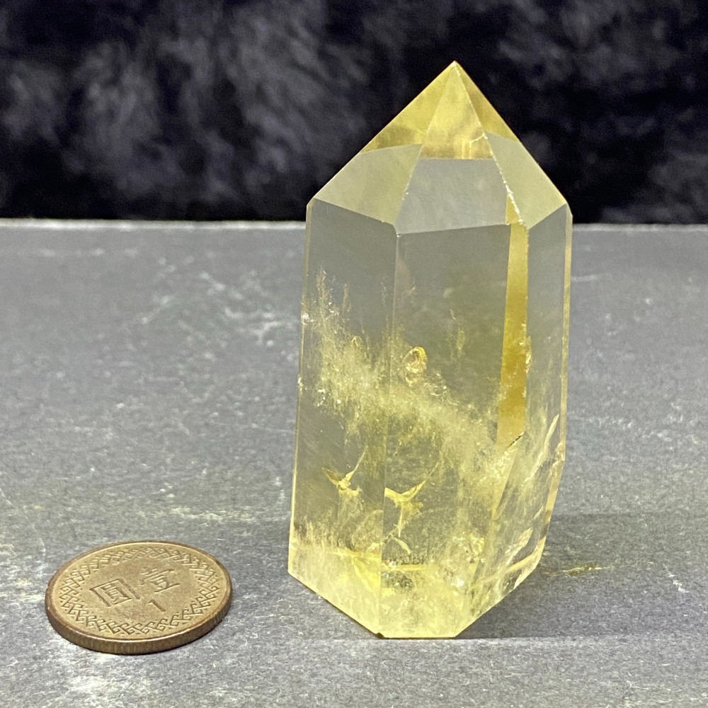 黃水晶柱帶藍針58.2g高59.1mm-細節圖7