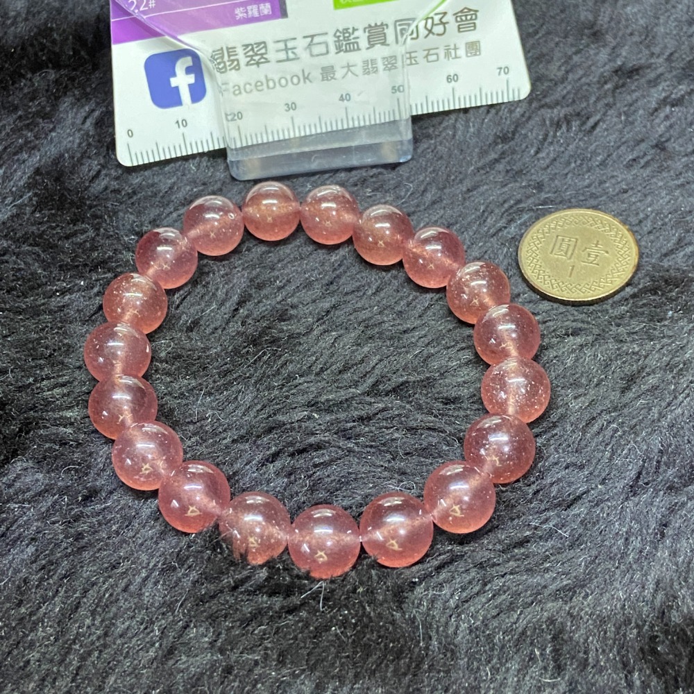 草莓晶（紅）10mm手珠重28.1g-細節圖5