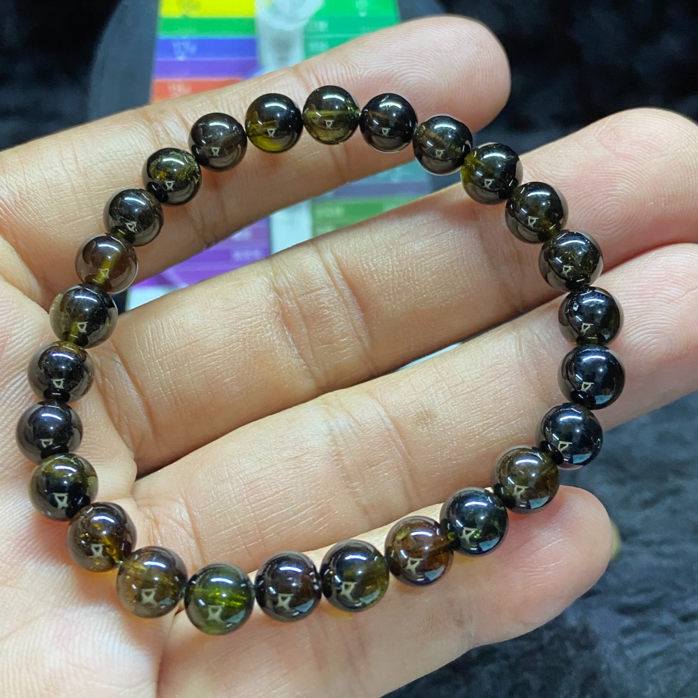 黑玫瑰碧璽7mm手珠重14.8g-細節圖4