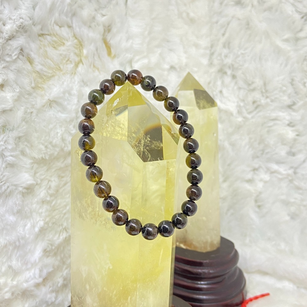 黑玫瑰碧璽7mm手珠重14.8g-細節圖6