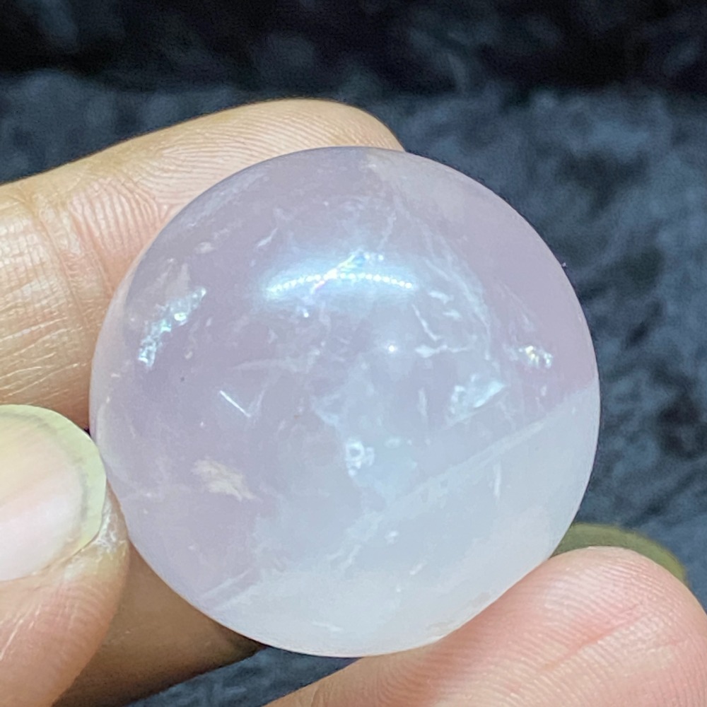 六芒星光粉晶球31.6mm重44.0g-細節圖3