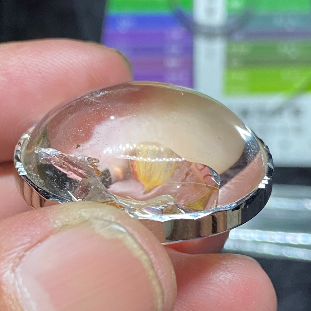 吊墜-黃膠花26.8g附925銀鎖骨鍊-細節圖5