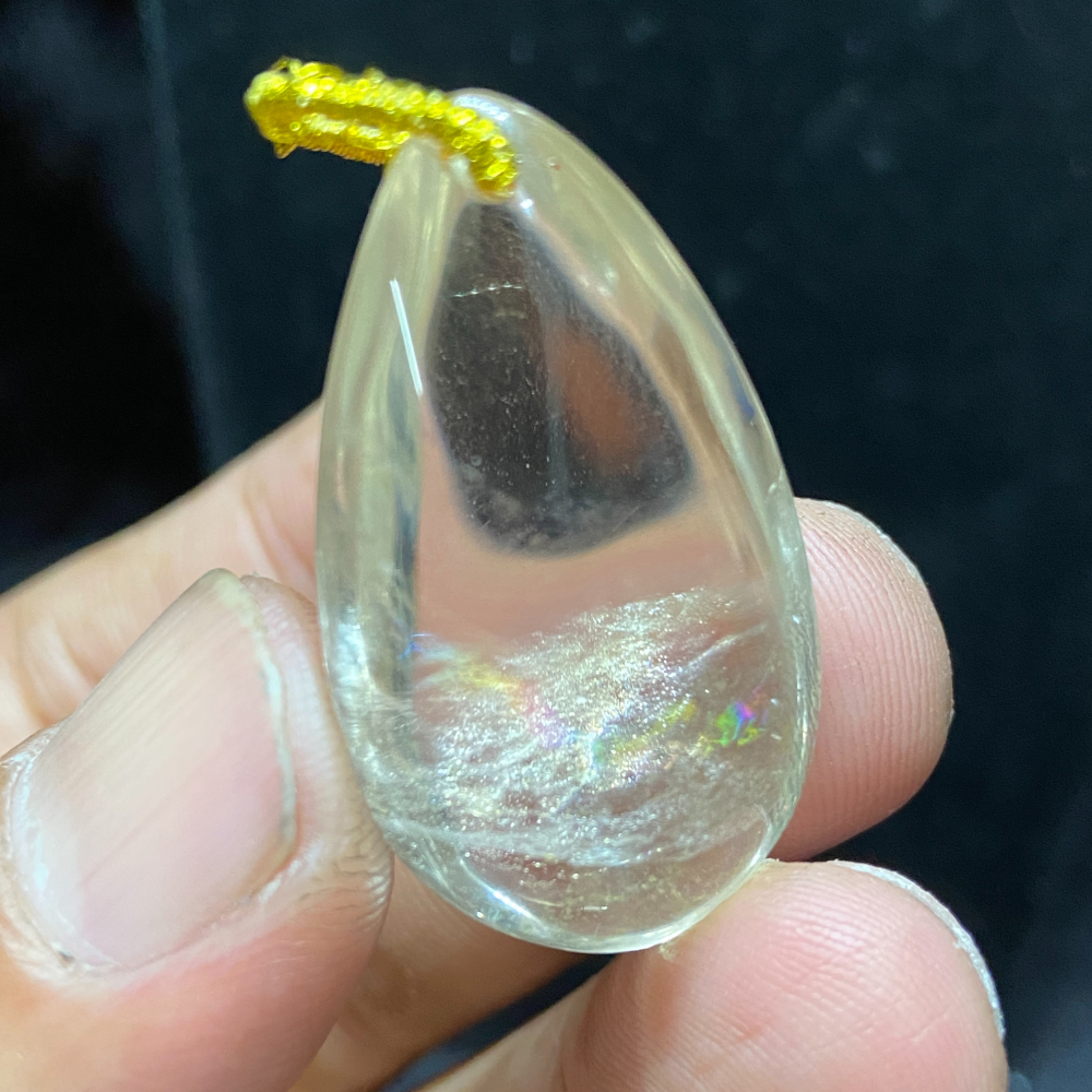 吊墜-白水晶水滴型彩虹光12.3g-細節圖2
