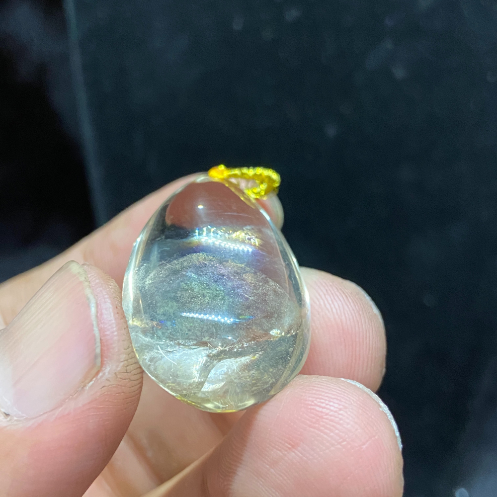 吊墜-白水晶水滴型彩虹光12.3g-細節圖4