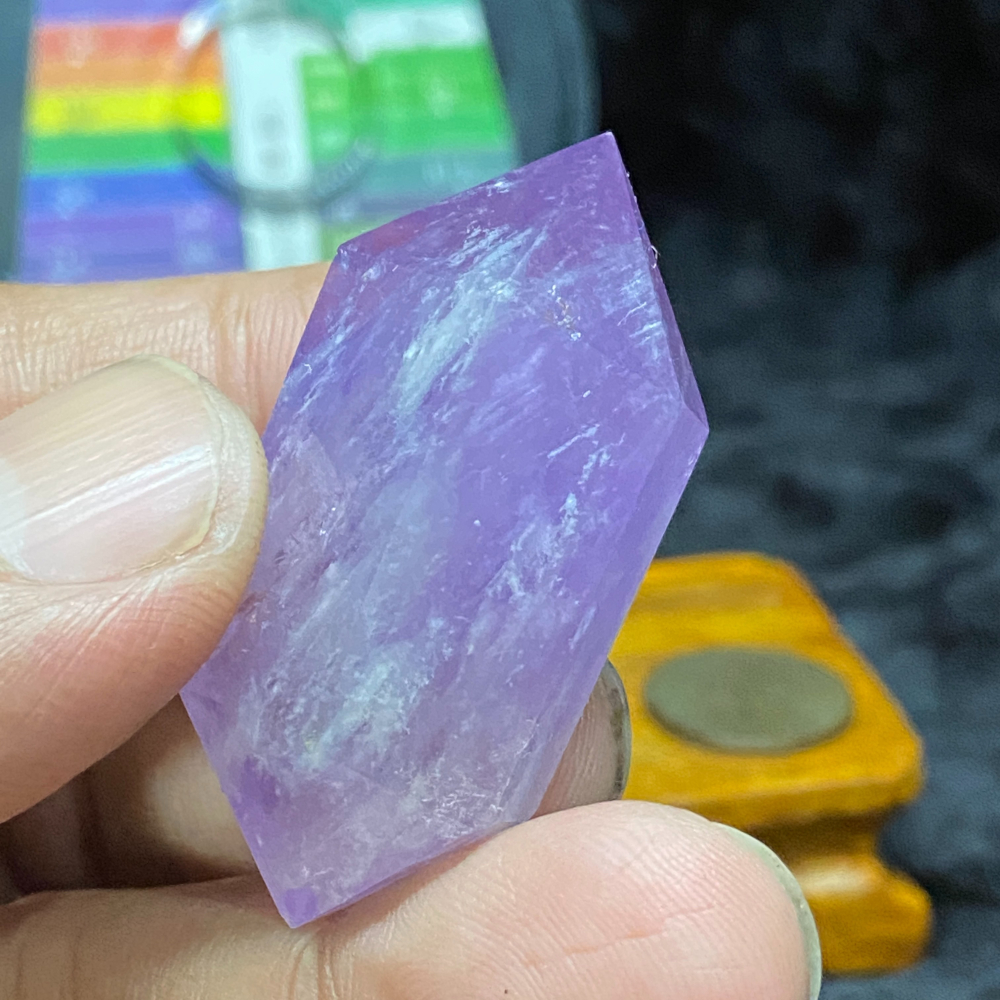 紫水晶雙尖柱25.0g長45.6mm-細節圖4
